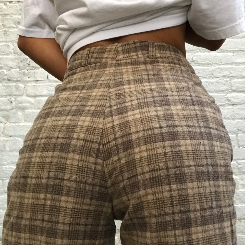 Plaid Vintage Wool Trousers